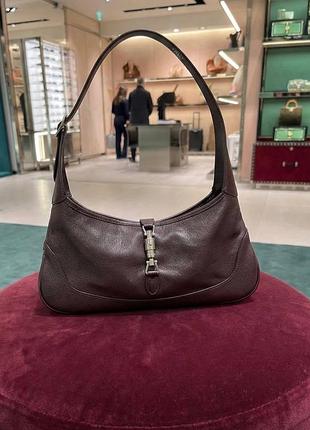 Глибокий колір коричневий бургунді gucci сумка срібна фурнітура