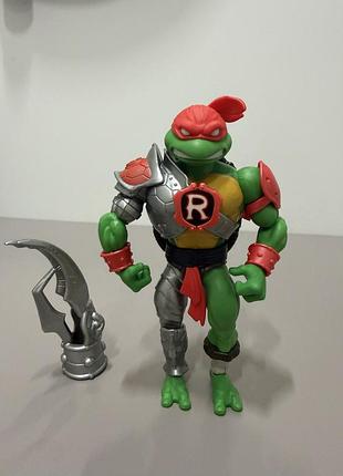 Фігурка рафаель черепашки-ніндзя tmnt 15 см у бойовій броні з аксесуаром