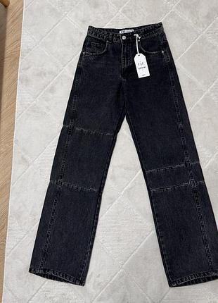 Джинси штани брюки wide leg прямі клеш зара