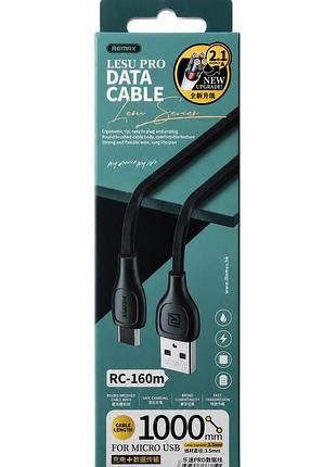 Новий кабель remax rc-160m micro usb, 1 м, 2.1a