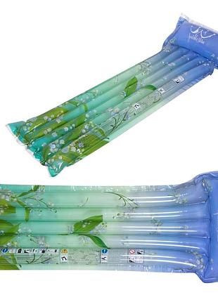 Матрас надувной sun club 171x66x22см, синий с зеленым