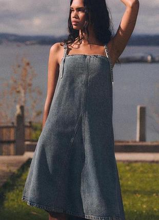 Джинсовий сарафан zara