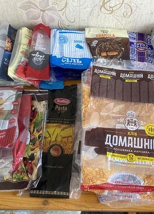 Великий лот різних пакетів та упаковок з-під продуктів