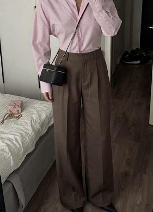 Брюки палаццо коричневого кольору forever 21