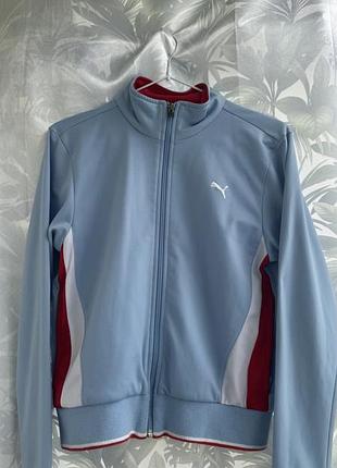 Спортивна кофта олімпійка puma / голуба тренувальна куртка пума / оригінал