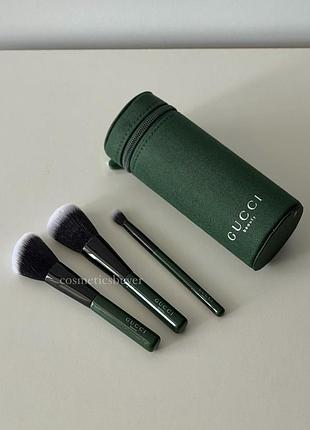 Gucci beauty brush set набір тревел пензлів пензликів гуччі пензлик пензель для пудри консилера тіней