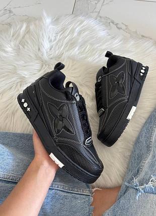 Кроссовки l*u*s v**tt*n skate sneaker oversized flower black арт 10019