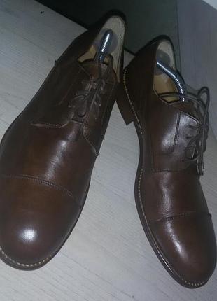 Gianni russo(italy)- коричневі шкіряні туфлі р.45