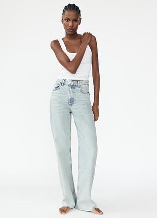 Джинси wide leg zara
