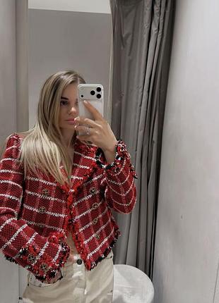 Піджак, жакет, блейзер твід zara