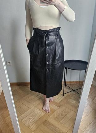 Шкіряна спідниця zara