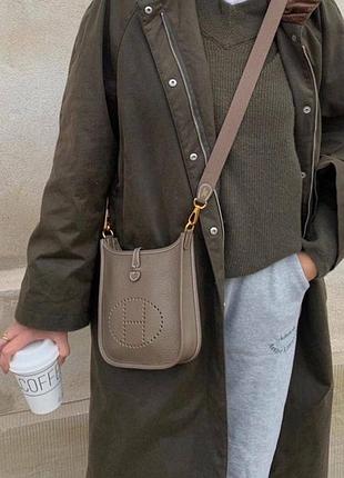 Сумка hermes evelyn гарний коричневий колір