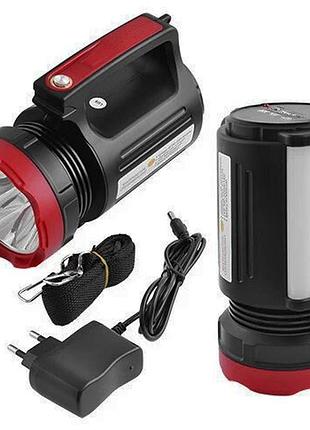 Аккумуляторный фонарь прожектор yajia yj-2895u led переносной для охраны