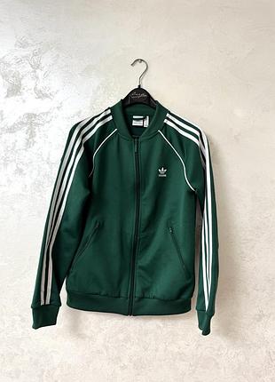 Нова зелена олімпійка/вітровка adidas originals adicolor (розмір s)