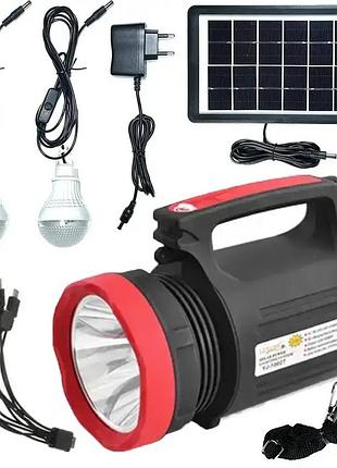 Фонарь-станция luxury yj-1902t 22smd 2 лампы powerbank solar зу220в 3 режима 5w