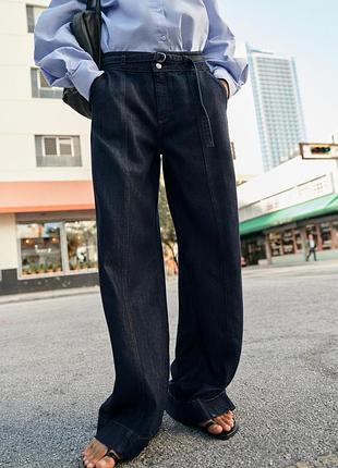 Джинси bootcut z1975 з високою посадкою та поясом від zara