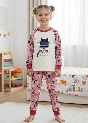 Пижама для девочки подростковая 14 15 лет рост 170 смайл тайм smile time sleepy cat