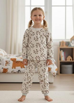 Теплая пижама для девочки махра велсофт смайл тайм warm kittens smiletime