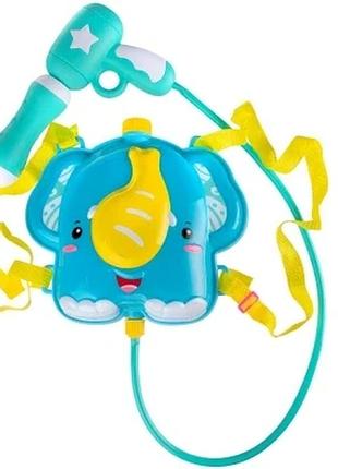 Водний пістолет maya toys слоненя — детская водяная игрушка с рюкзаком, пистолетом и шлангом, для веселых летних игр