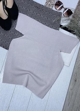 Літній топ h&m xl бежевий топ в’язаний топ великого розміру облягаючий топ батал