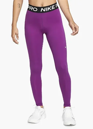 Жіночі спортивні лосини nike pro у фіолетовому кольорі.