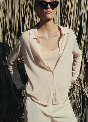 Трикотажный кардиган с внутренним топом от zara