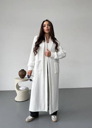 Кардиган довгий альпака