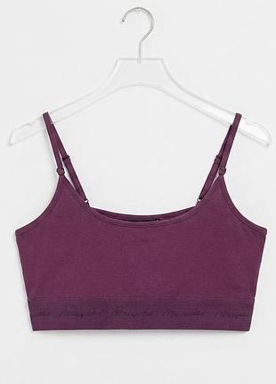 Бордовий спортивний кроп-топ missguided