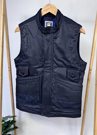 Жилетка g-star raw davin gilet оригінал чоловіча розмір s-m синя