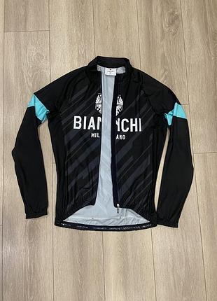 |xl-l| легка велокофта bianchi milano / велоджерсі / джерсі з рукавами bianchi milano bianzone ls jersey