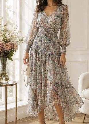 Оригінальна loveshackfancy carrillo dress xs | шовкова віскоза | romantic cottagecore