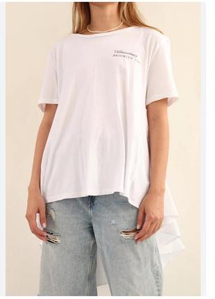 Белая хлопковая блуза zara