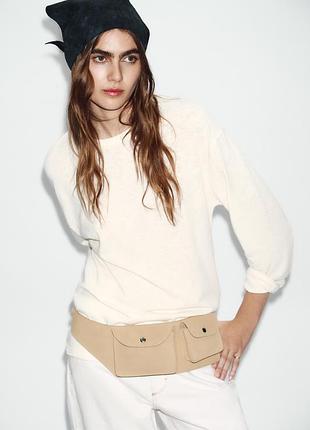 Лонгслів в стилі рустик від zara