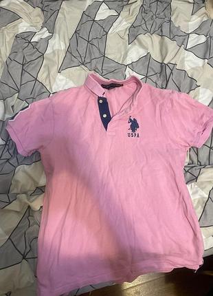 Футболка polo uspa розмір s, рожевий колір щоб бути яскравим