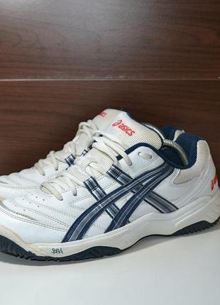 Aics gel 44.5р кроссовки кожаные для тенниса корта волейбола бадминтона