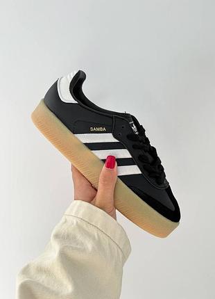 Кросівки adidas samba xlg 'black white gum'