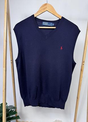 Жилетка безрукавка polo ralph lauren класична оригінал чоловічий розмір l