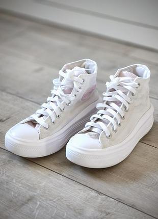 Кеди високі білі converse chuck taylor all star