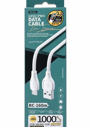 Кабель remax rc-160m micro usb 1 м 2.1a білий
