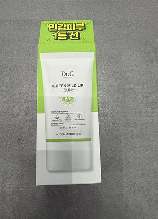 Сонцезахисний крем для обличчя dr.g green mild up sun+, spf 50+/pa++++, 50 мл