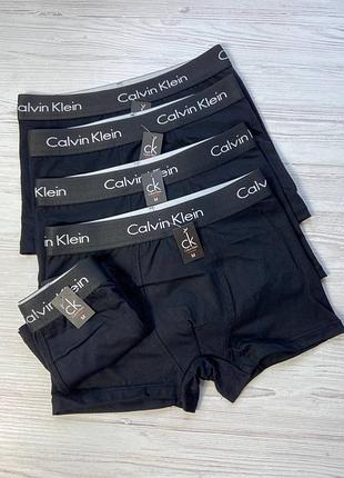 Труси боксери чоловічі з бавовни з написом на резинці  calvin klein розмір м арт. 360🖤