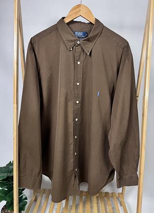 Сорочка з довгим рукавом polo ralph lauren оригінал oldmoney чоловічий розмір xl-xxl