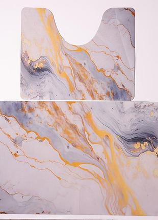 Набор ковриков для ванной и туалета golden marble 50*80 / 40*50 см yiwu hp-42-179