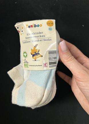 Новий набір дитячих шкарпеток kuniboo р. 23-26 з махровою стопою, 8 пар