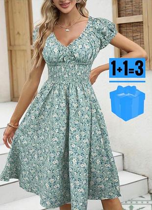 Міді сукня в квітковий принт shein l