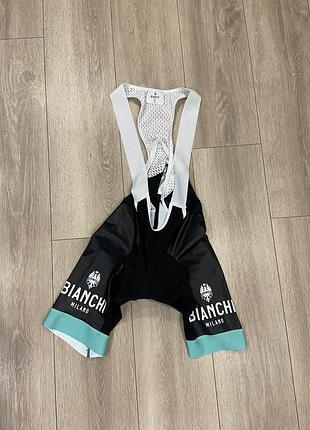 | m| велошорты bianchi / велотрусы bianchi / велосипедные шорты bianchi milano cinisco bib shorts celeste