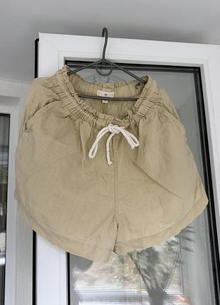 Шорти льон h&m