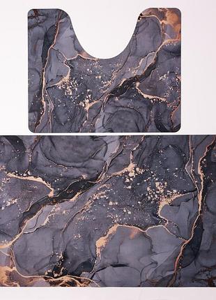 Набор ковриков для ванной и туалета luxury marble 50*80 / 40*50 см yiwu hp-42-180