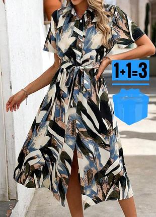 Сукня сорочка з поясом shein xl