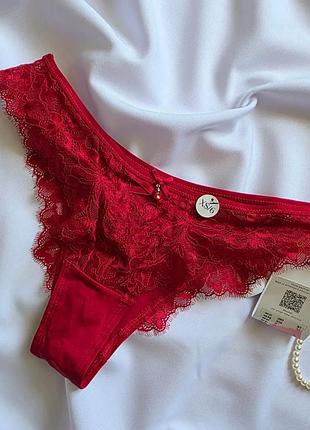 Трусики бразилиана кружевные красные xs u9 6 hunkemoller